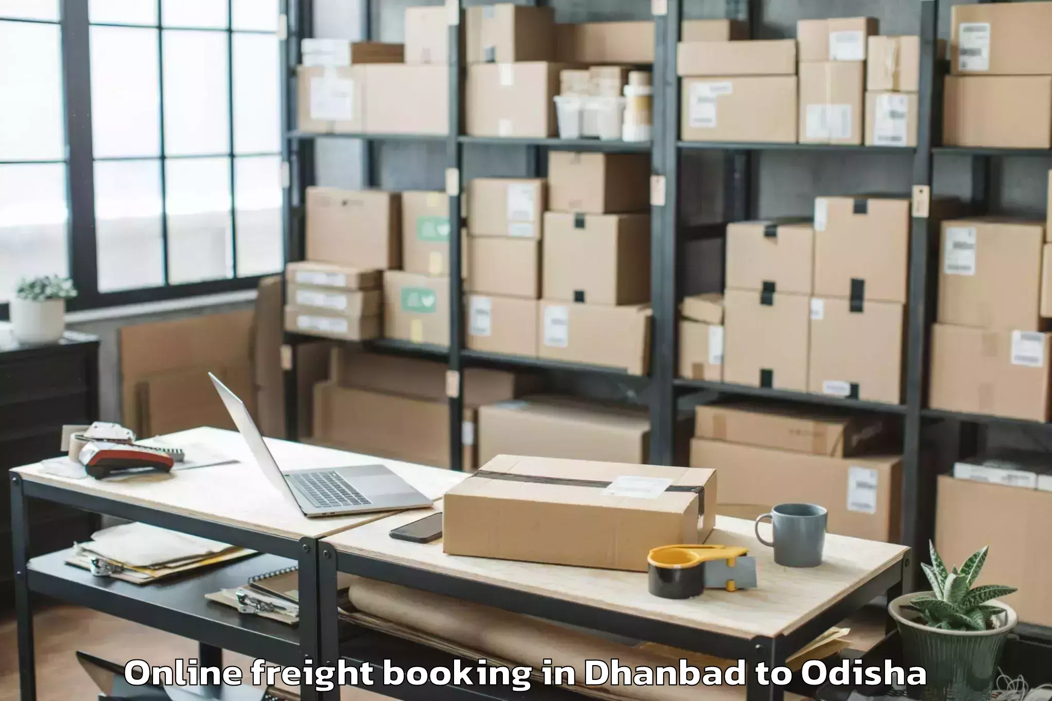 Trusted Dhanbad to Bhuban Online Freight Booking